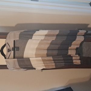 Striped Open-Front Cardigan